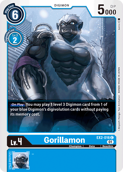 Digimon TCG Card EX2-016 Gorillamon