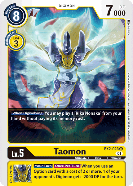 Digimon TCG Card 'EX2-023' 'Taomon'