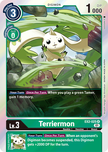 Digimon TCG Card 'EX2-025' 'Terriermon'