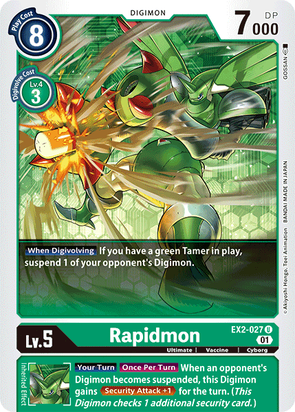 Digimon TCG Card 'EX2-027' 'Rapidmon'