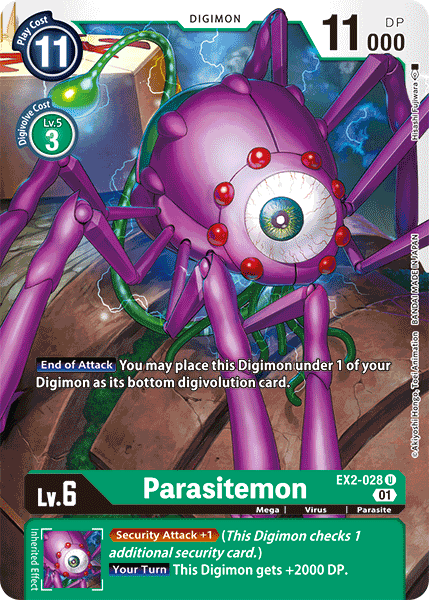 Digimon TCG Card EX2-028 Parasitemon