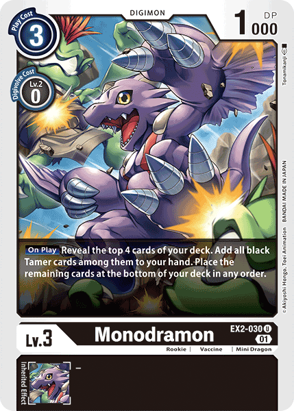 Digimon TCG Card 'EX2-030' 'Monodramon'