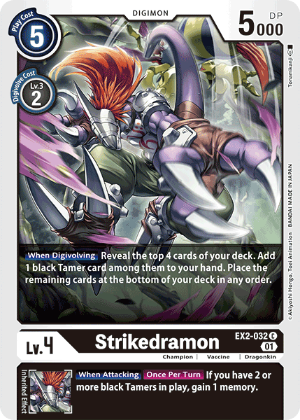 Digimon TCG Card EX2-032 Strikedramon