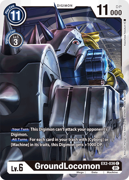 Digimon TCG Card EX2-036 GroundLocomon