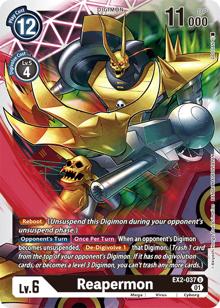 Digimon TCG Card EX2-037 Reapermon