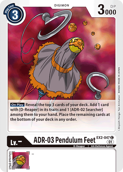 Digimon TCG Card EX2-047 ADR-03 Pendulum Feet