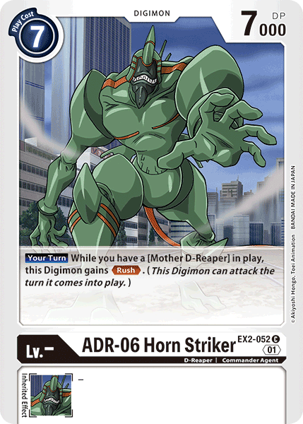 Digimon TCG Card EX2-052 ADR-06 Horn Striker
