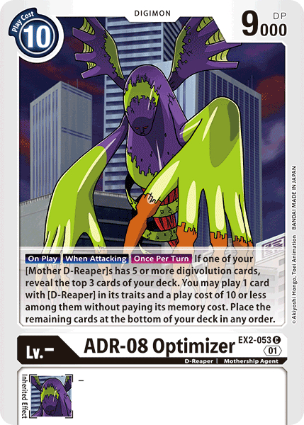 Digimon TCG Card EX2-053 ADR-08 Optimizer