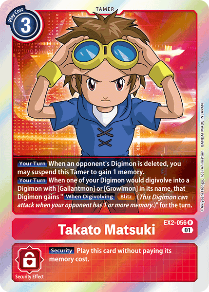 Digimon TCG Card 'EX2-056' 'Takato Matsuki'