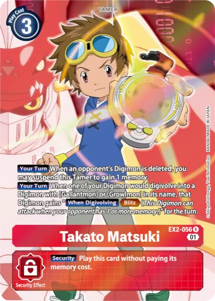 Digimon TCG Card 'EX2-056_P1' 'Takato Matsuki'