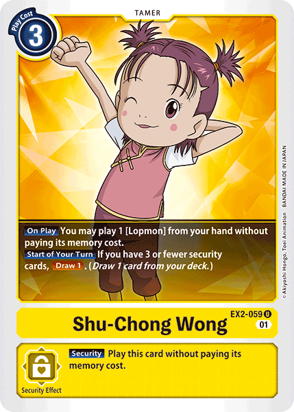 Digimon TCG Card EX2-059 Shu-Chong Wong