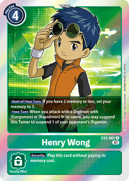 Digimon TCG Card 'EX2-061' 'Henry Wong'