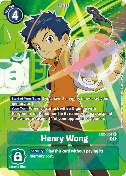 Digimon TCG Card EX2-061_P1 Henry Wong