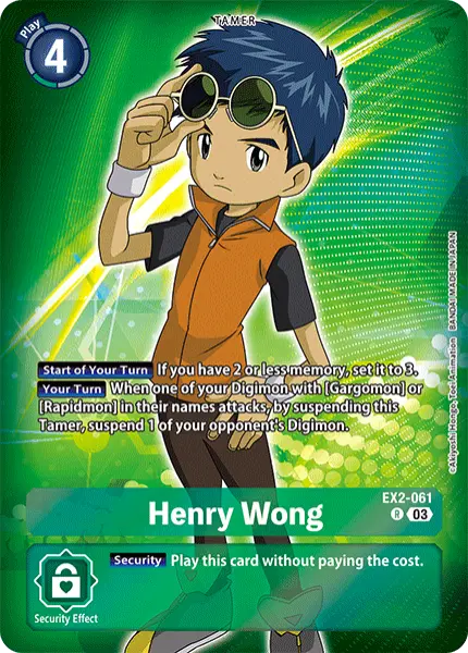 Digimon TCG Card 'EX2-061_P2' 'Henry Wong'