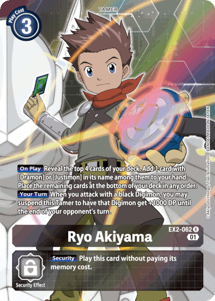 Digimon TCG Card EX2-062_P1 Ryo Akiyama