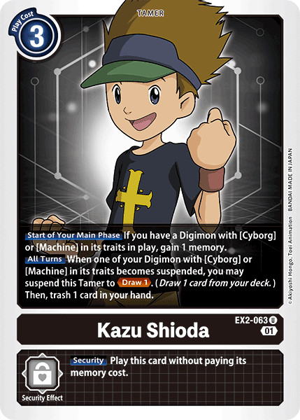 Digimon TCG Card EX2-063 Kazu Shioda