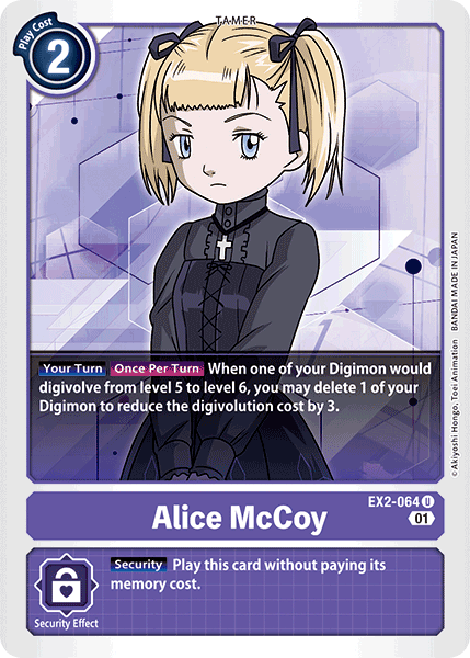 Digimon TCG Card 'EX2-064' 'Alice McCoy'