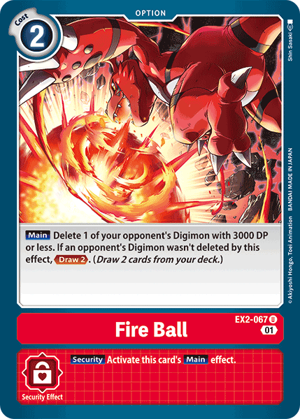 Digimon TCG Card 'EX2-067' 'Fire Ball'