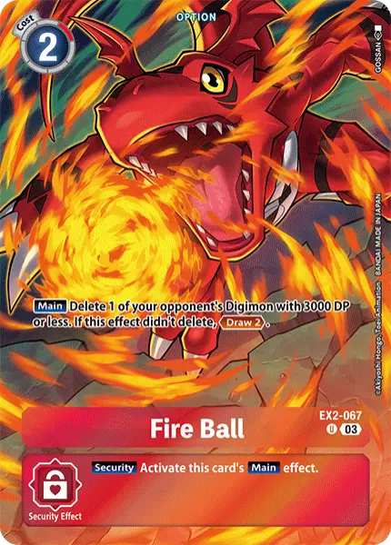 Digimon TCG Card 'EX2-067_P1' 'Fire Ball'