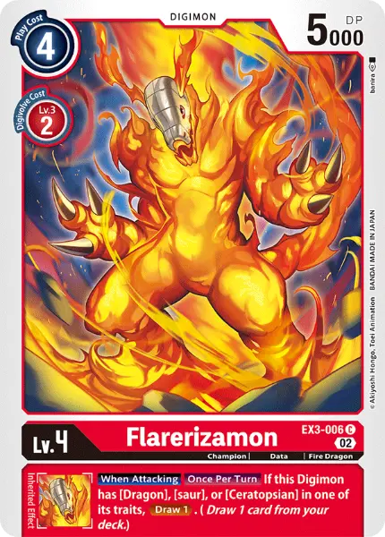 Digimon TCG Card 'EX3-006' 'Flarerizamon'
