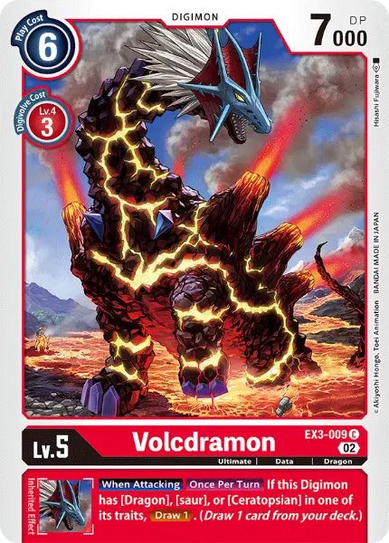 Digimon TCG Card 'EX3-009' 'Volcdramon'