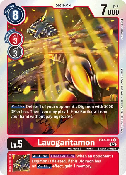 Digimon TCG Card 'EX3-011' 'Lavogaritamon'