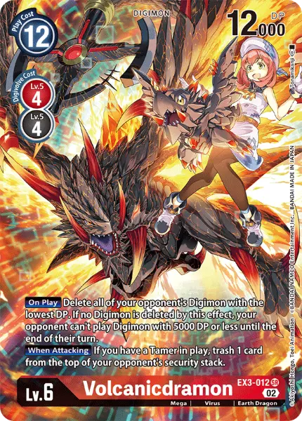 Digimon TCG Card 'EX3-012_P1' 'Volcanicdramon'