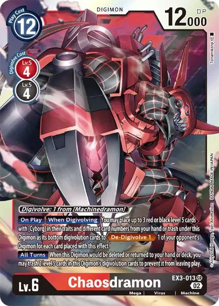 Deck Machinedramon with preview of card EX3-013