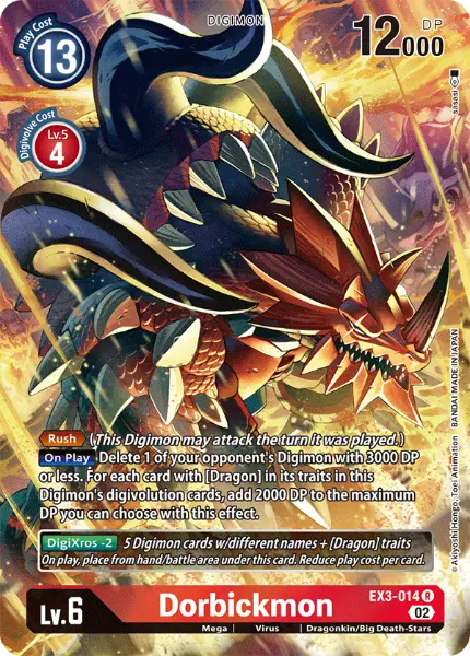 Digimon TCG Card 'EX3-014_P1' 'Dorbickmon'