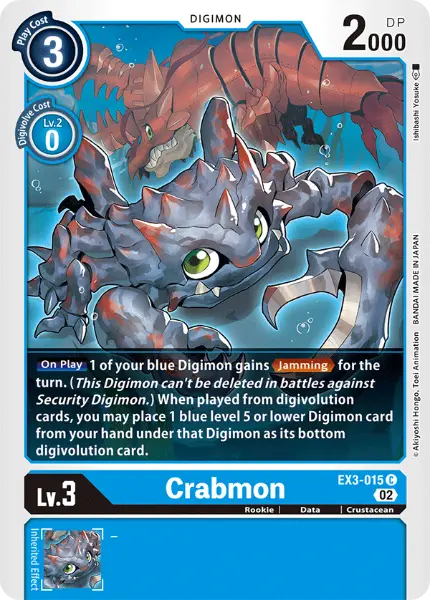 Digimon TCG Card EX3-015 Crabmon