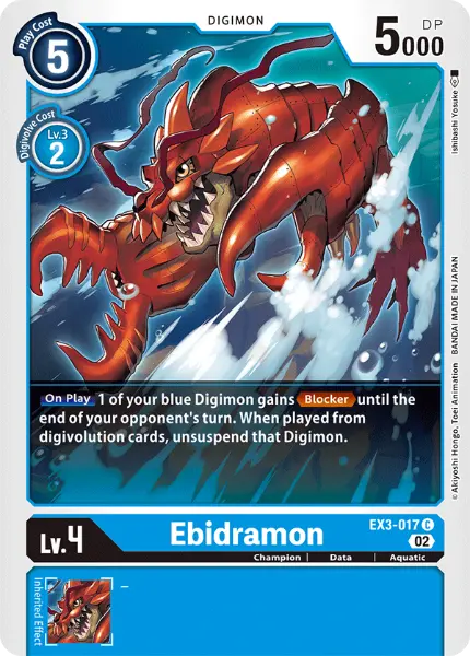 Digimon TCG Card EX3-017 Ebidramon