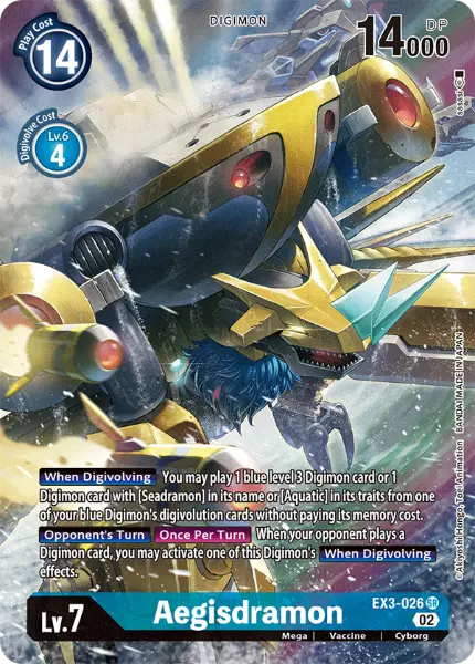 Digimon TCG Card 'EX3-026_P1' 'Aegisdramon'