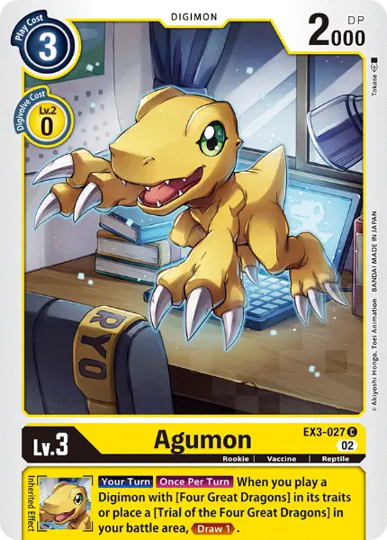 Digimon TCG Card EX3-027 Agumon