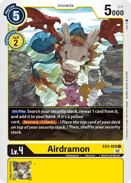 Digimon TCG Card EX3-029 Airdramon