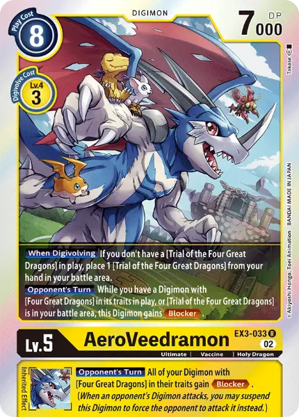Digimon TCG Card 'EX3-033' 'AeroVeedramon'