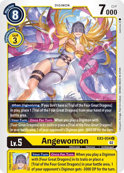 Digimon TCG Card 'EX3-034' 'Angewomon'