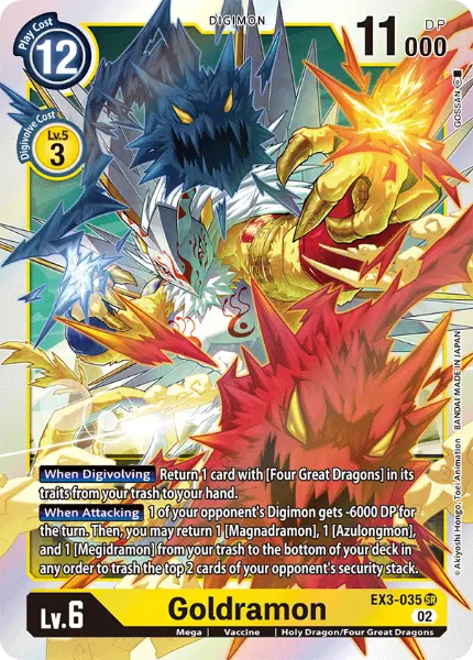 Deck Four Great Dragons with preview of card EX3-035