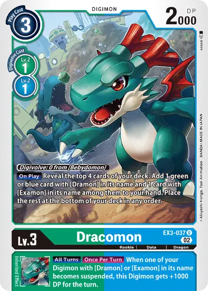Digimon TCG Card 'EX3-037' 'Dracomon'