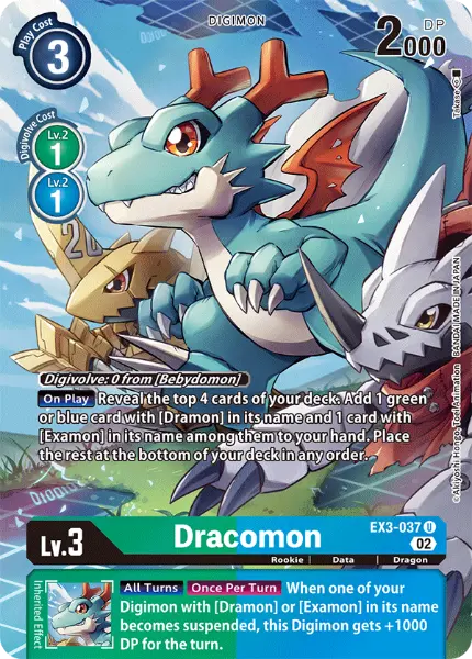 Digimon TCG Card EX3-037_P1 Dracomon