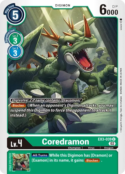 Digimon TCG Card EX3-039 Coredramon