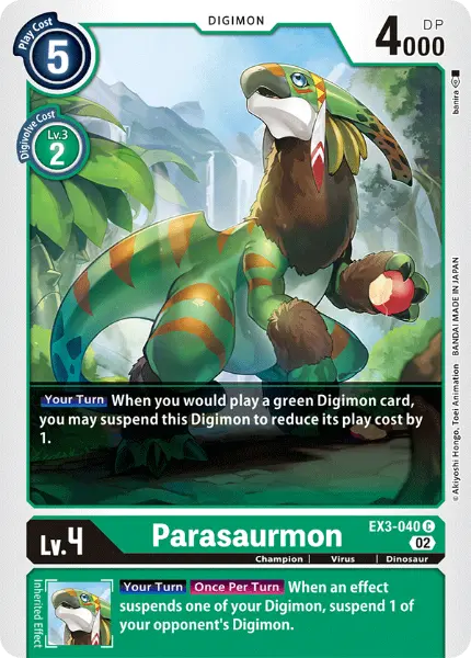 Digimon TCG Card 'EX3-040' 'Parasaurmon'