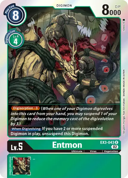 Digimon TCG Card 'EX3-043' 'Entmon'
