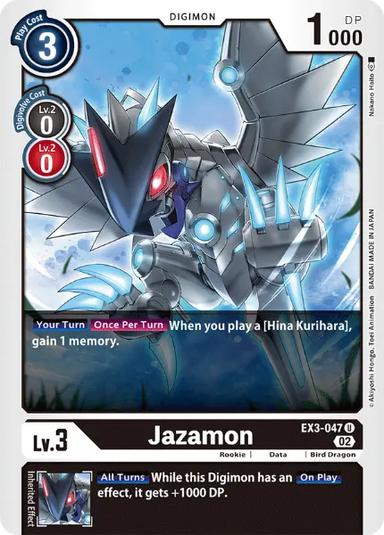 Digimon TCG Card 'EX3-047' 'Jazamon'