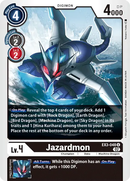 Digimon TCG Card 'EX3-048' 'Jazardmon'