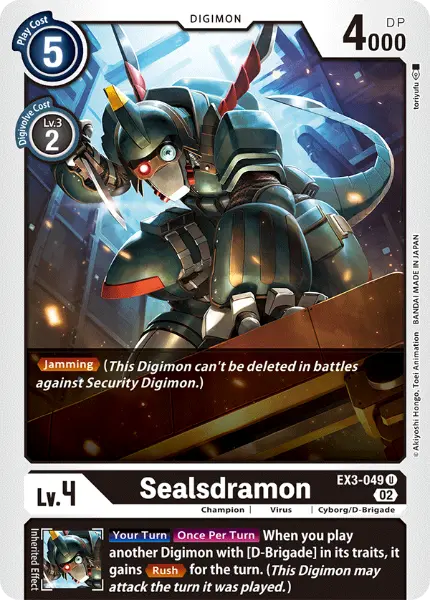 Digimon TCG Card 'EX3-049' 'Sealsdramon'