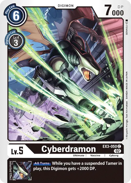 Digimon TCG Card 'EX3-050' 'Cyberdramon'