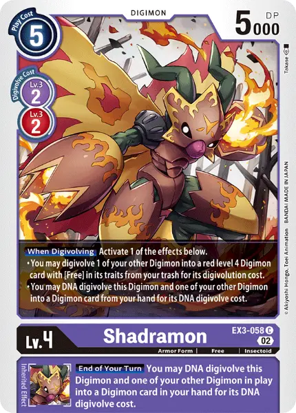 Digimon TCG Card 'EX3-058' 'Shadramon'