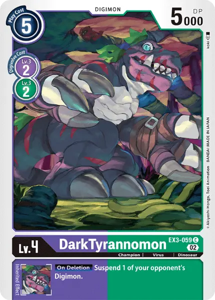 Digimon TCG Card EX3-059 DarkTyrannomon