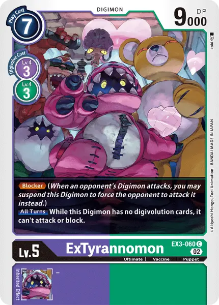 Digimon TCG Card EX3-060 ExTyrannomon