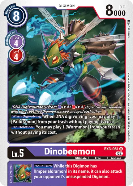 Digimon TCG Card 'EX3-061' 'Dinobeemon'